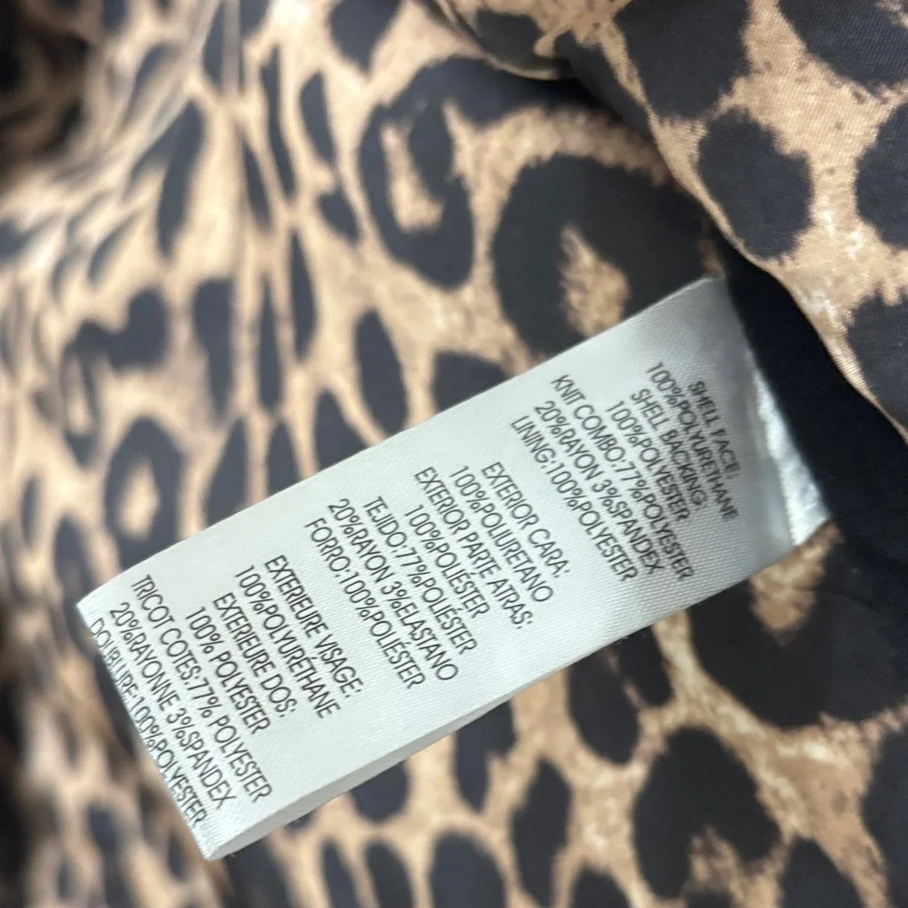 Calvin Klein Black Leather Jacket with Gold Accents - Picture 5 of 7